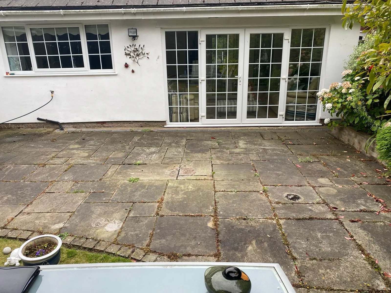 Patio Cleaning before